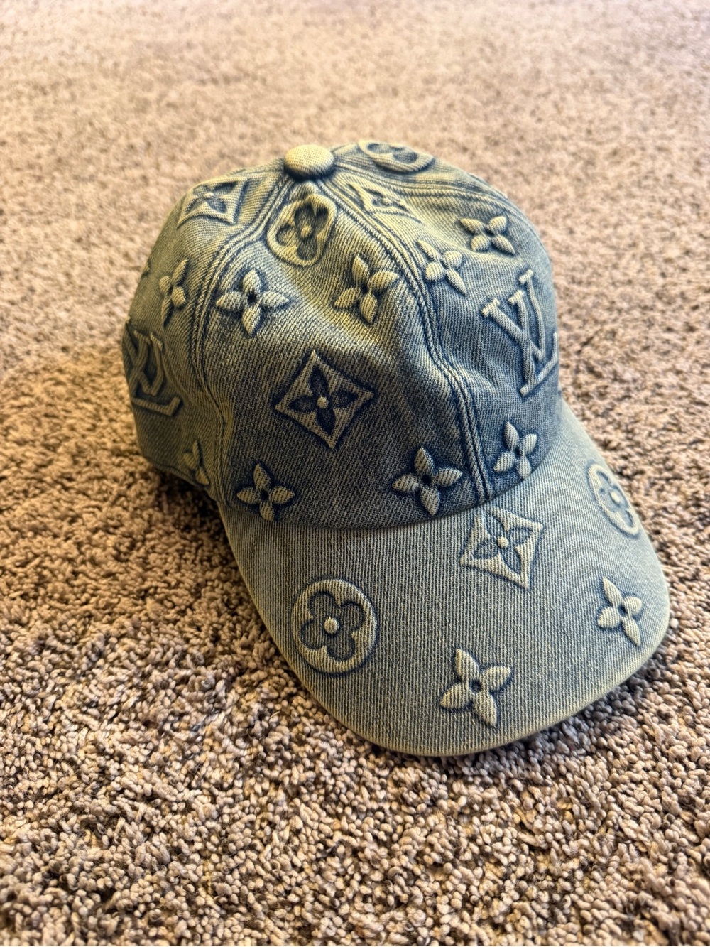Louis Vuitton Embossed Denim Cap - Blue